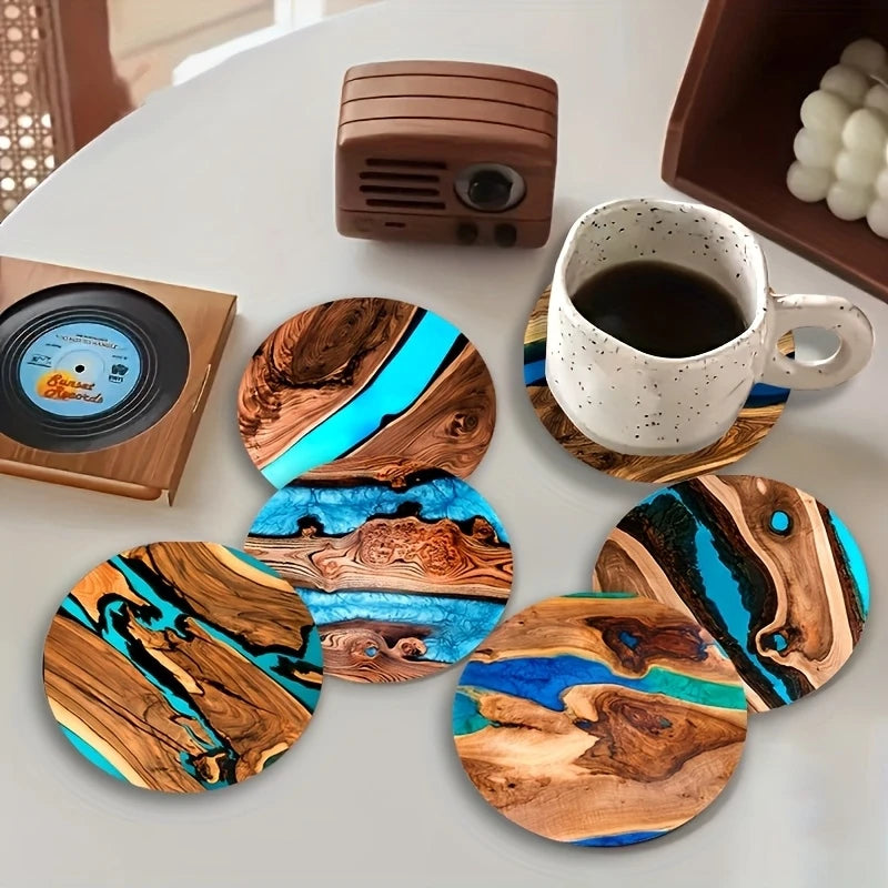 Turquoise Western Coasters (6PCS)