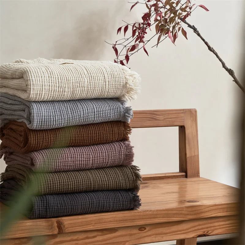 Muslin Textured Throw