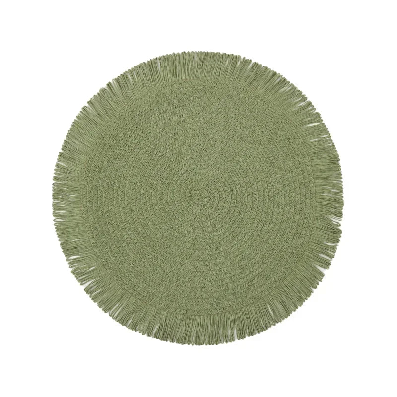 Fringed Round Placemat