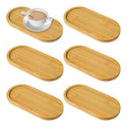 Oval Wooden Coasters (6PCS)