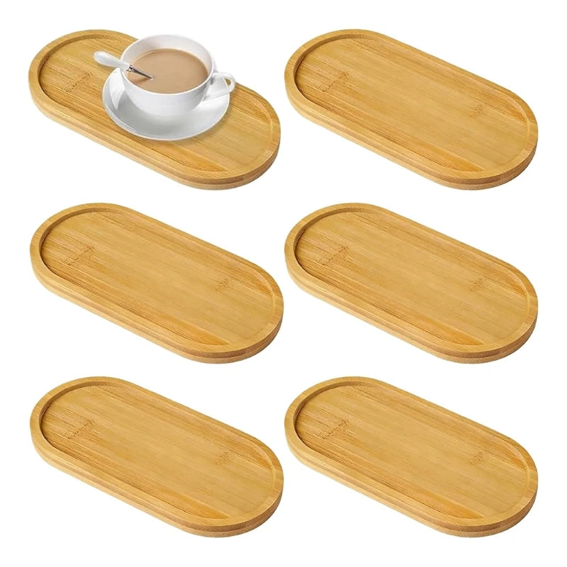 Oval Wooden Coasters (6PCS)