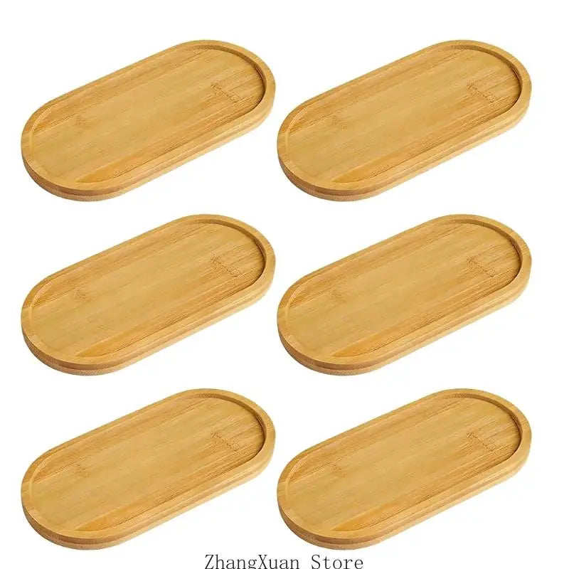 Oval Wooden Coasters (6PCS)