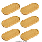 Oval Wooden Coasters (6PCS)