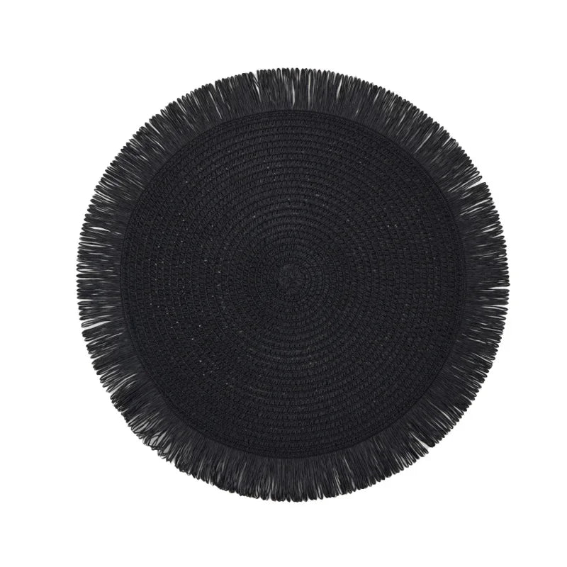 Fringed Round Placemat