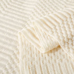 Ivory Fringed Throw