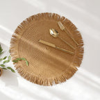 Fringed Round Placemat