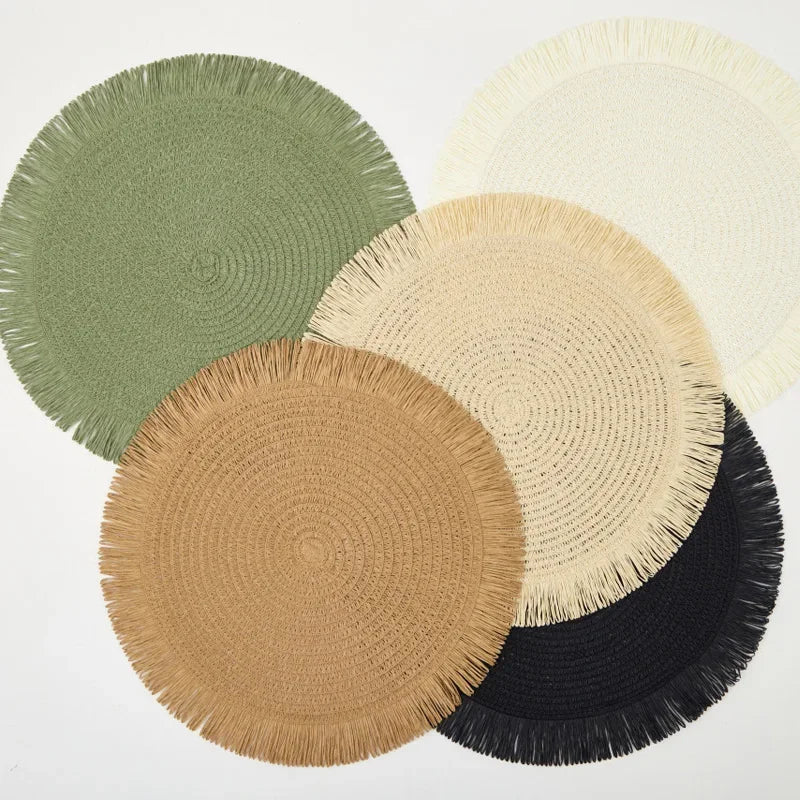 Fringed Round Placemat