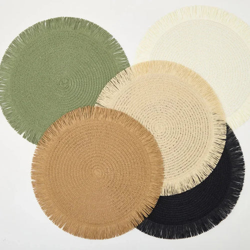Fringed Round Placemat