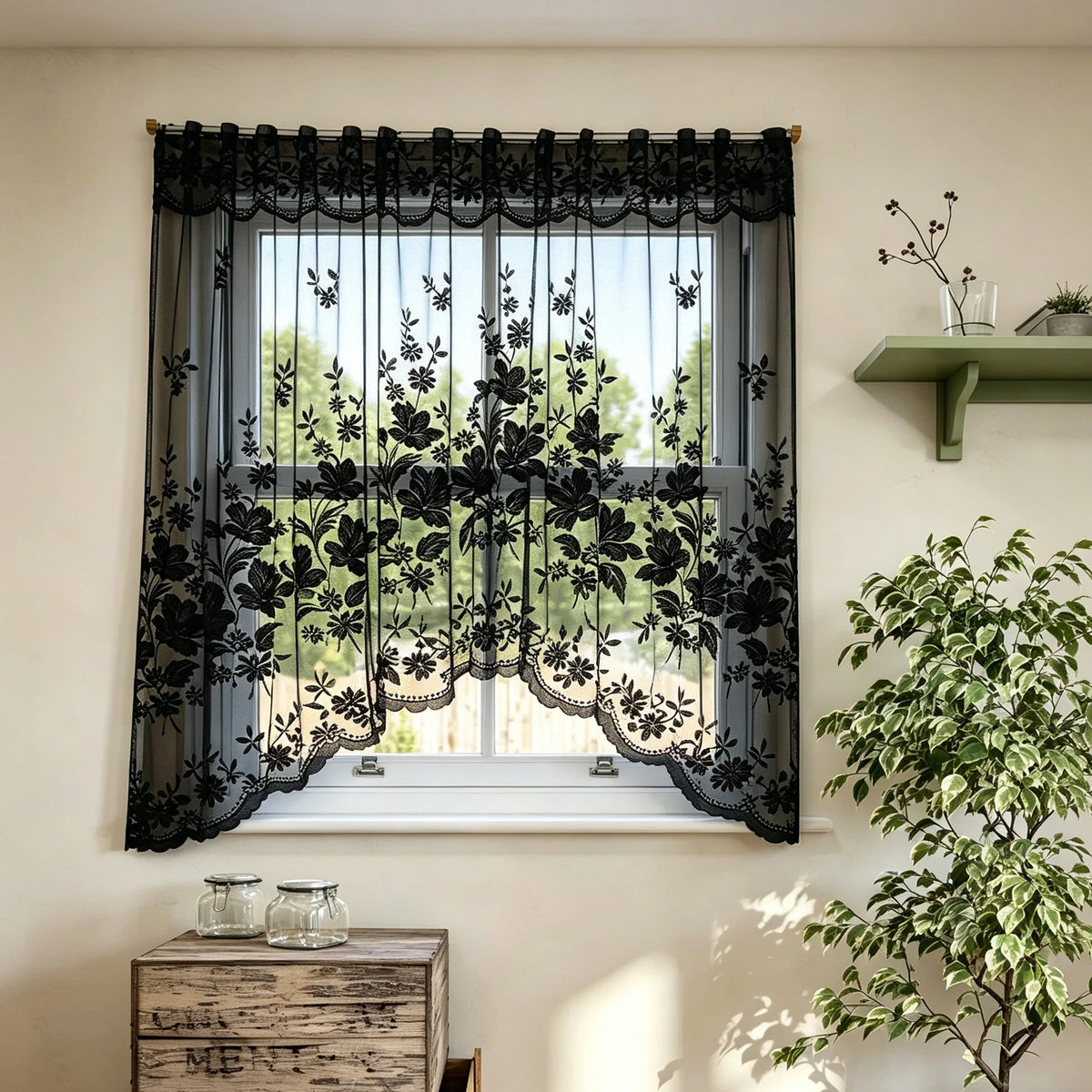 Floral Lace Curtains