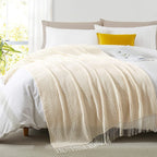 Ivory Fringed Throw