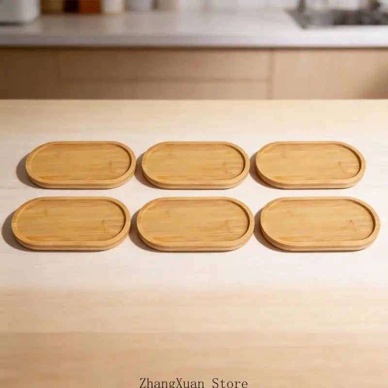 Oval Wooden Coasters (6PCS)