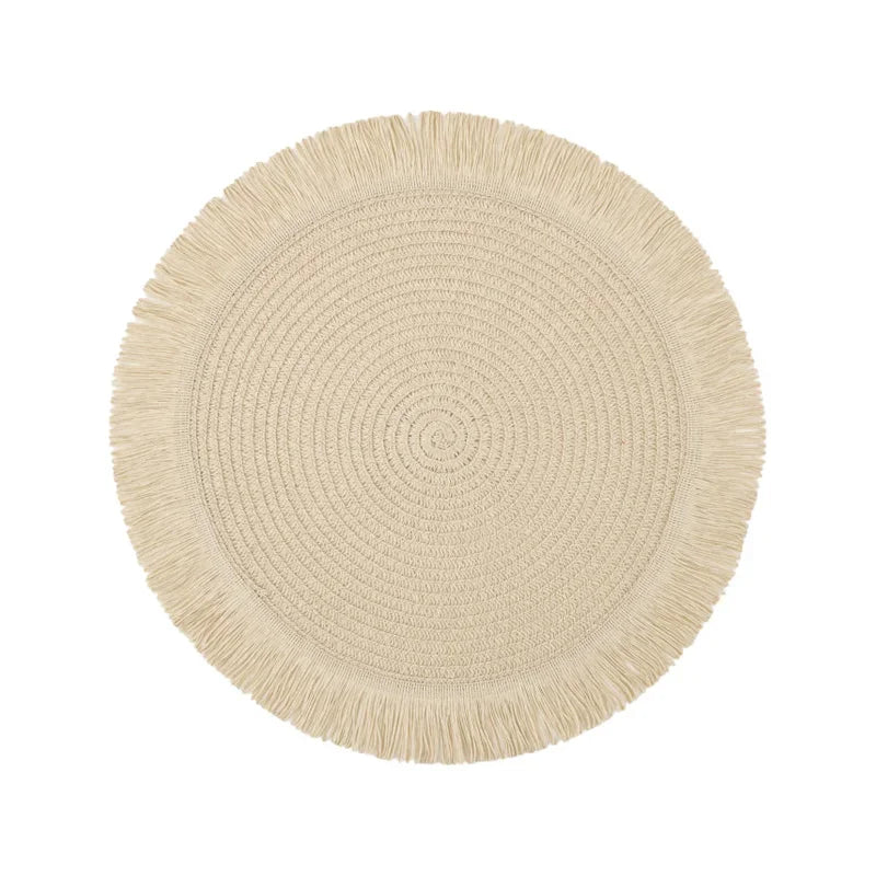 Fringed Round Placemat